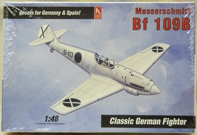 Hobby Craft 1/48 Messerschmitt Bf-109B - Luftwaffe 6/JG 132 Circa 1937 Or Condor Legion Spanish Civil War, HC1566 plastic model kit